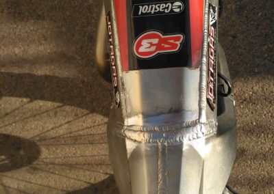 Reparación soldadura tig aluminio moto trial